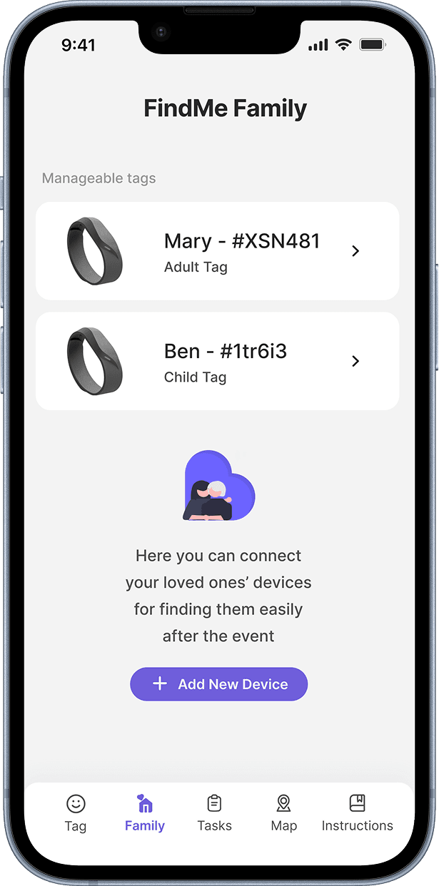 Family finder enabler — view 1.