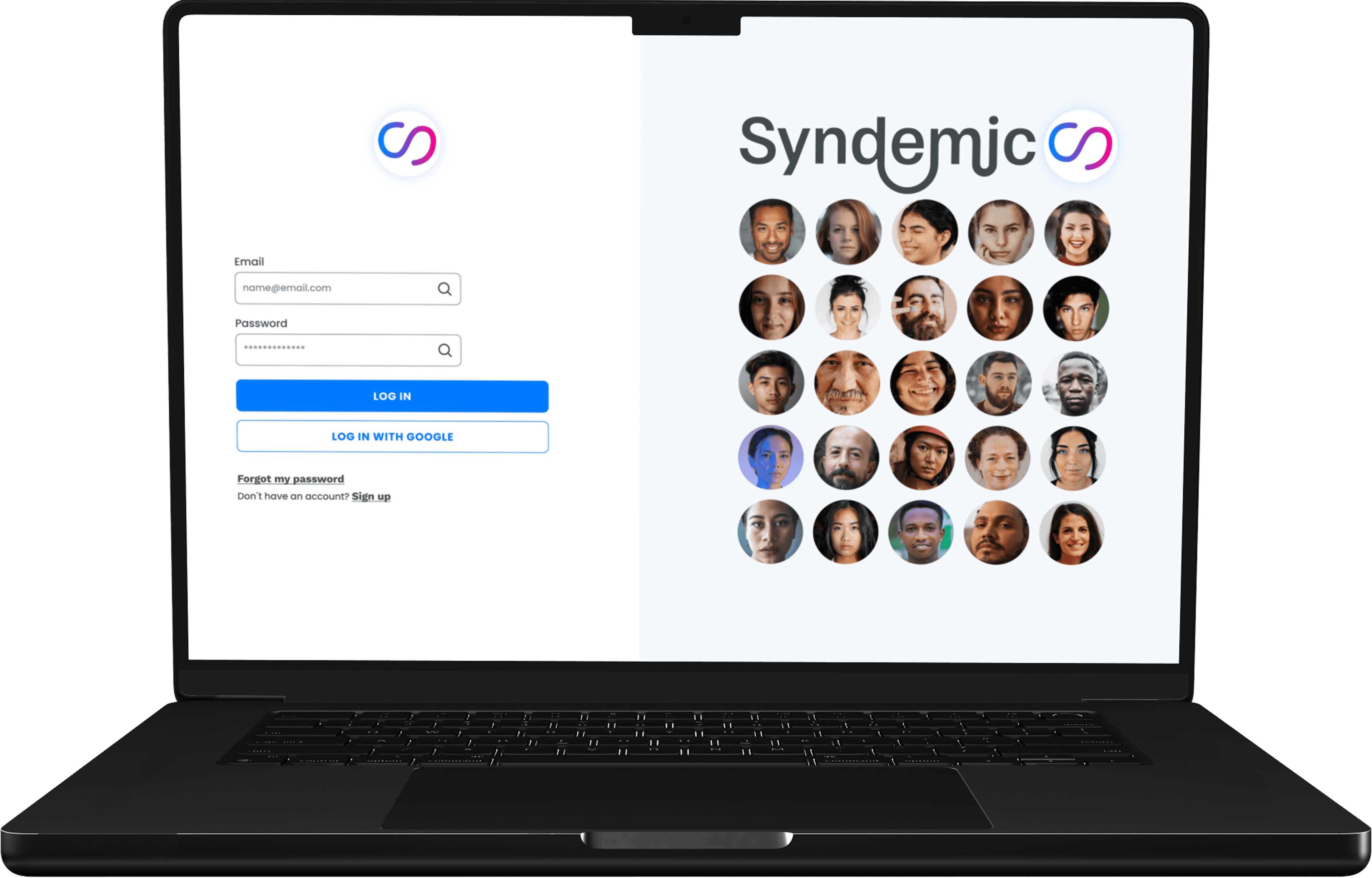 Syndemic dashboard shown on a laptop