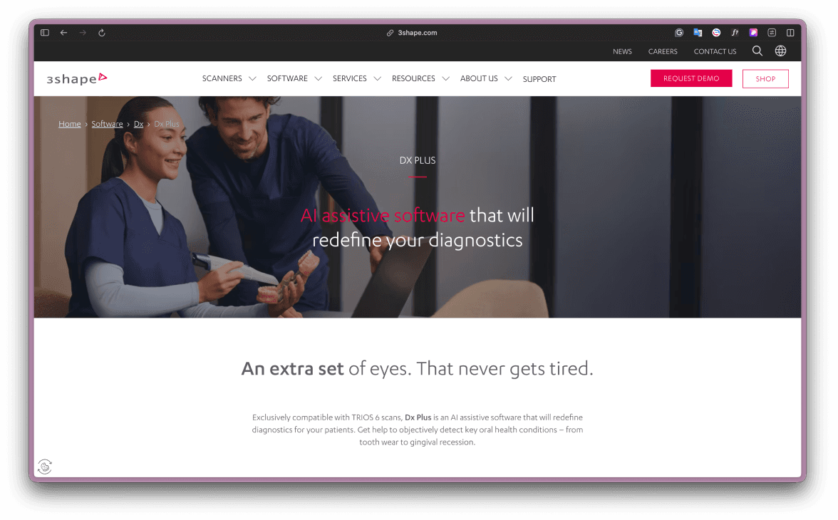 TRIOS DX product page